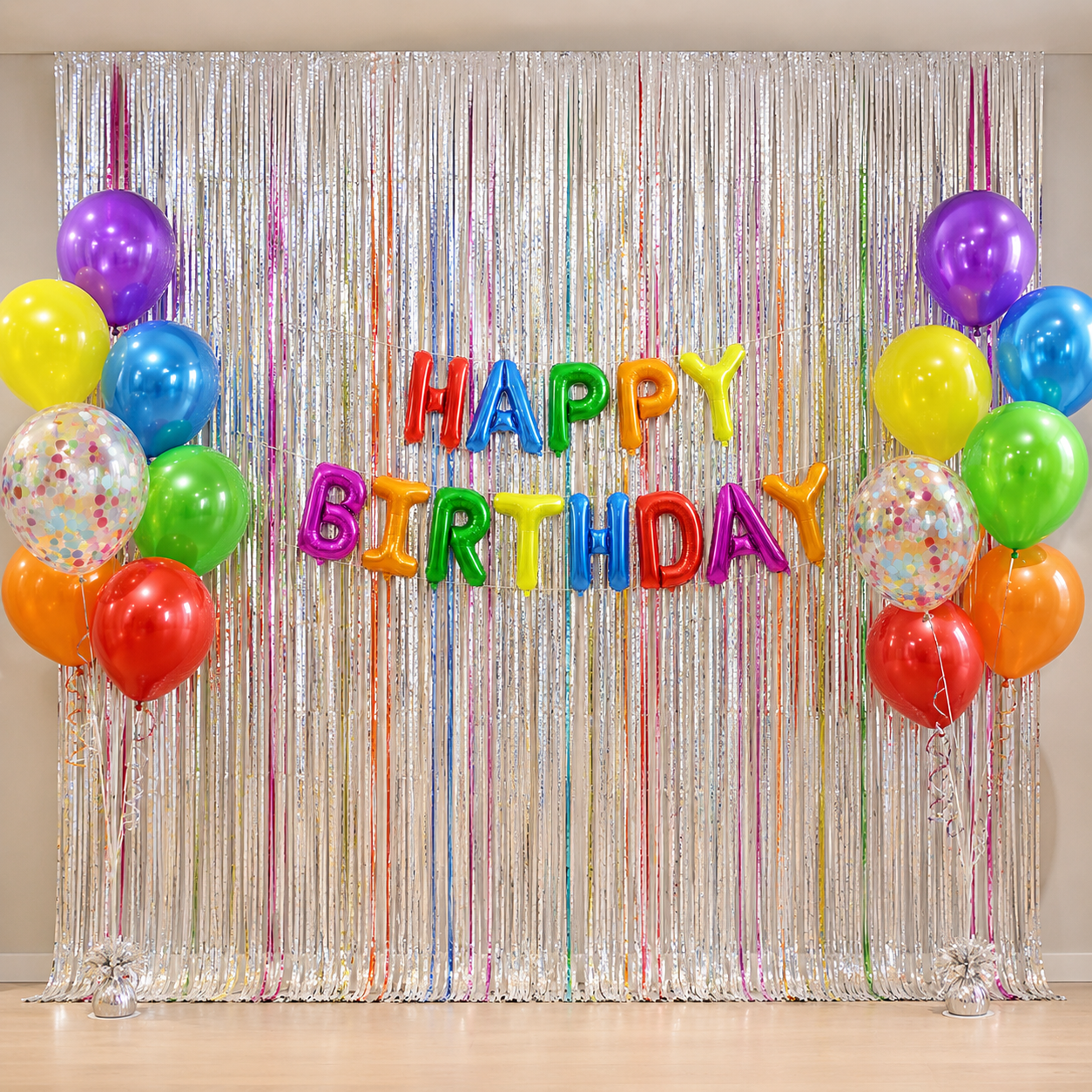 Renkli Happy Birthday Backdrop Parti Seti